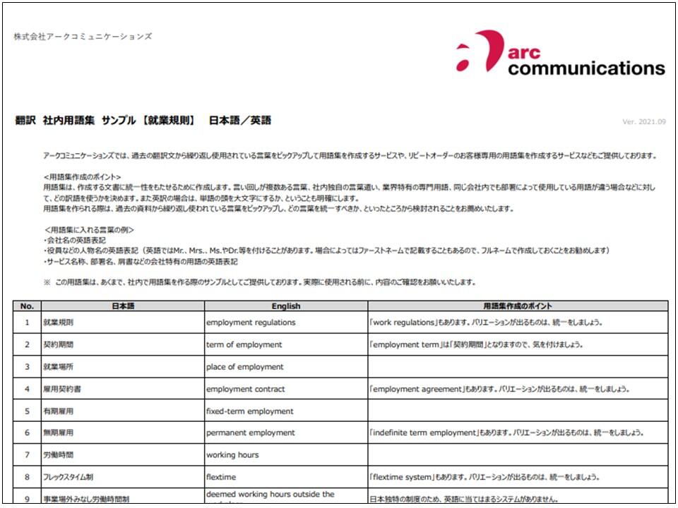 用語集 【就業規則】